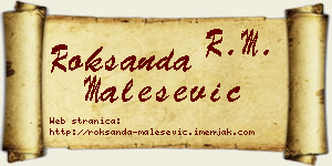 Roksanda Malešević vizit kartica